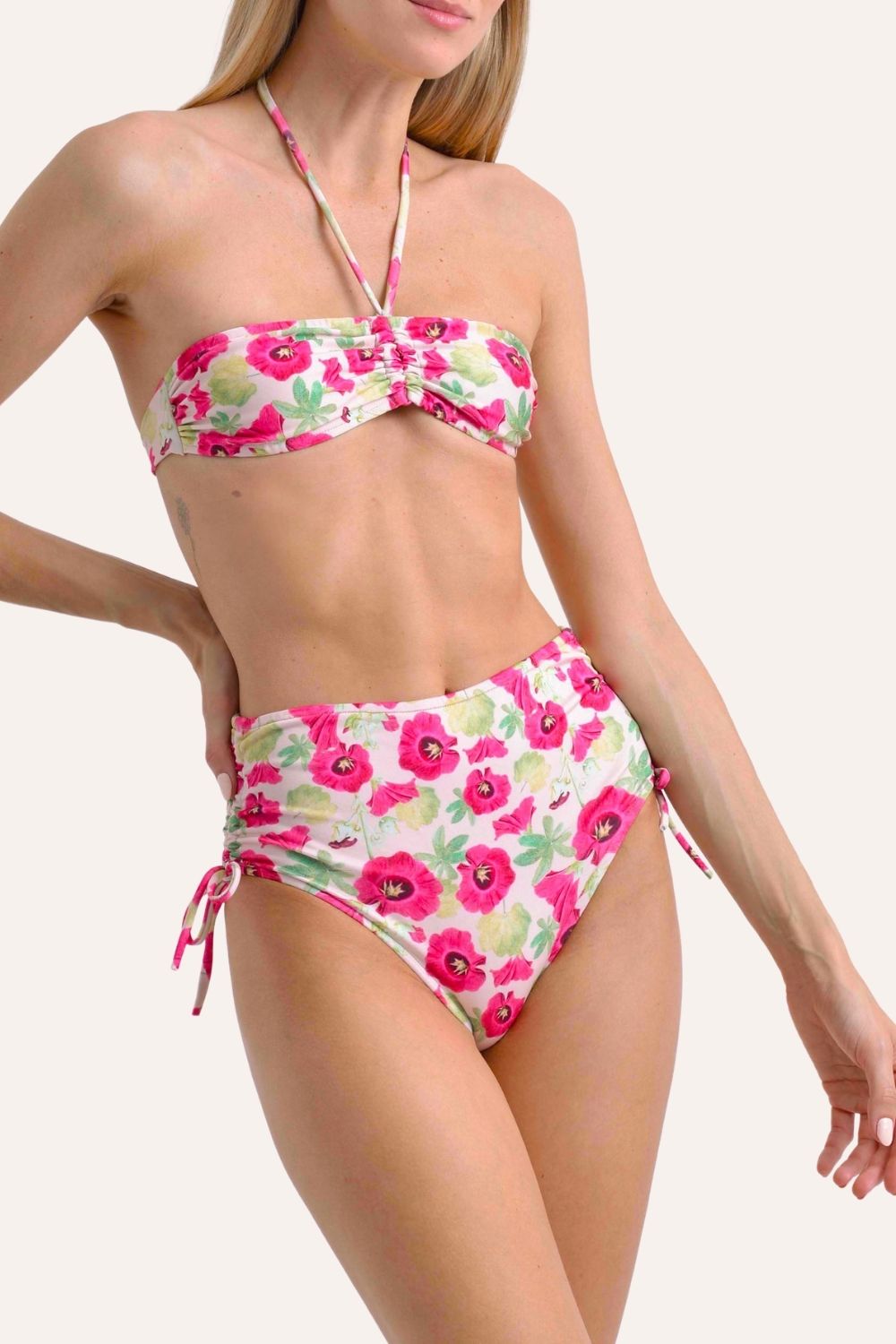 Biquíni Hot Pant Laço Hibisco