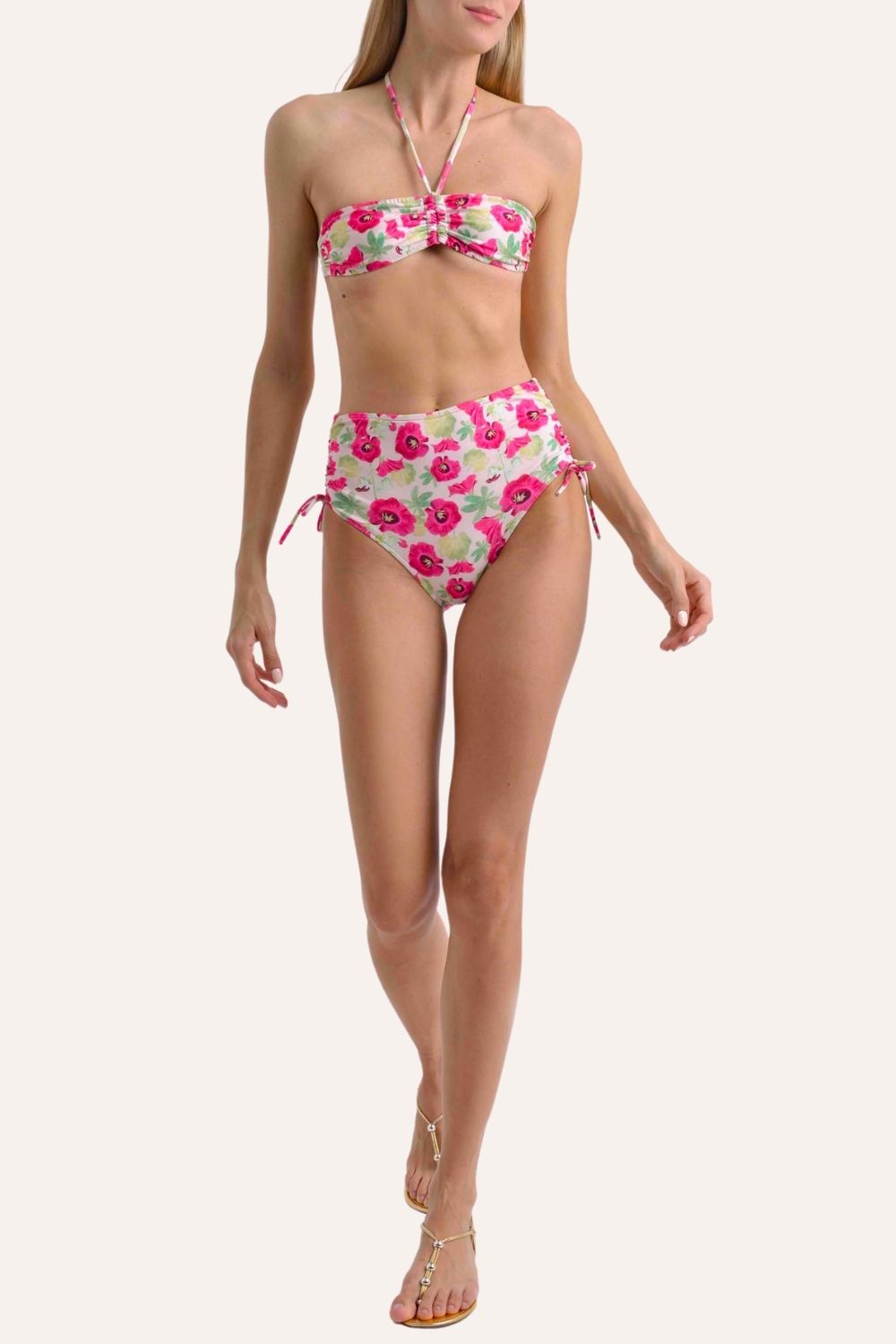 Biquíni Hot Pant Laço Hibisco